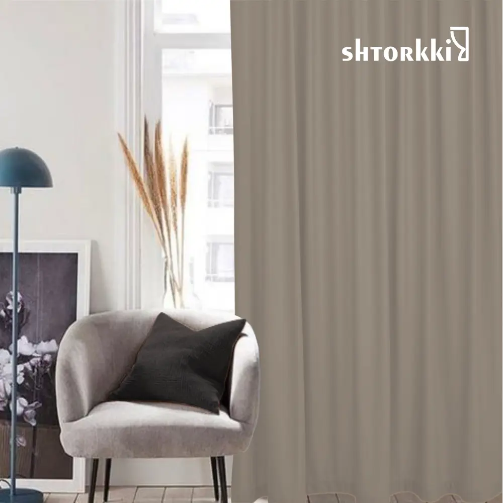 Фото 12 Комплект штор Shtorkki бархат Beige 125x258 см 2 шт