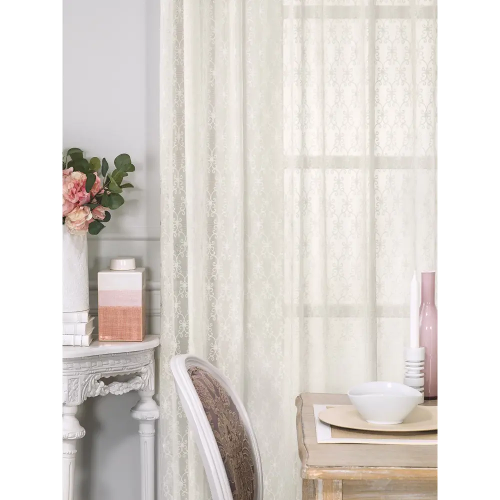 Фото 4 Штора на шторной ленте Daily By T Адель 300x270 см цвет экрю Фото 4 Штора на шторной ленте Daily By T Адель 300x270 см цвет экрю