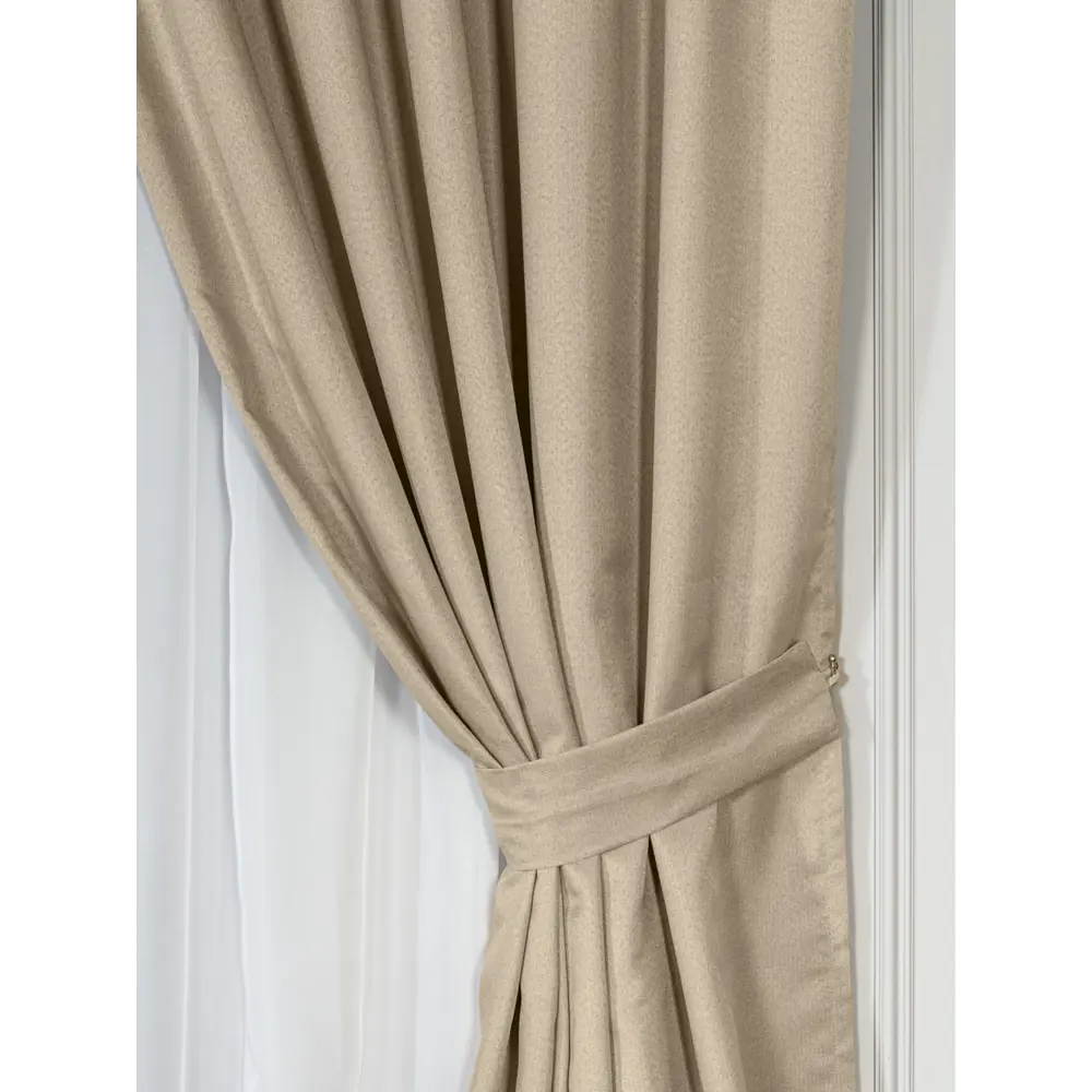 Фото 2 Штора на шторной ленте Daily By T Остин 200x270см цвет серый Фото 2 Штора на шторной ленте Daily By T Остин 200x270см цвет серый