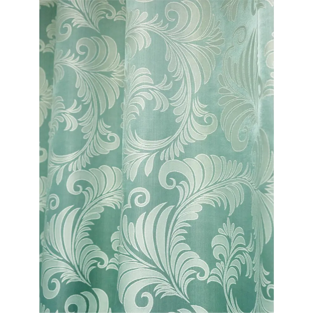 Фото 3 Штора на ленте жаккард Папоротник 160x260 см цвет фисташка