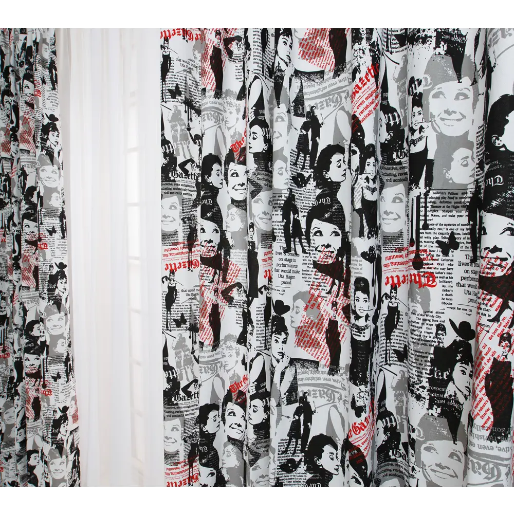 Фото 5 Штора на шторной ленте Daily By T Одри 200x260 см цвет серый Фото 5 Штора на шторной ленте Daily By T Одри 200x260 см цвет серый