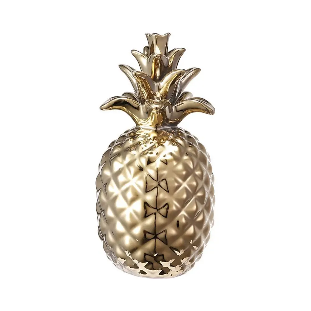 Фото Декоративная фигура Гласар Ананас керамика цвет желтый Фото Декоративная фигура Гласар Ананас керамика цвет желтый