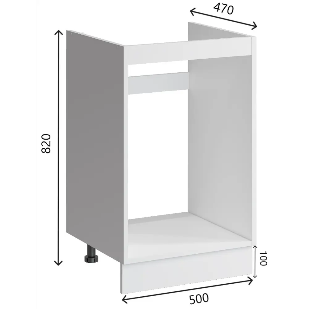 Фото 2 Напольный шкаф под мойку Bvmebel Romeo 50x82x47 см фасад МДФ цвет белый дуб Фото 2 Напольный шкаф под мойку Bvmebel Romeo 50x82x47 см фасад МДФ цвет белый дуб