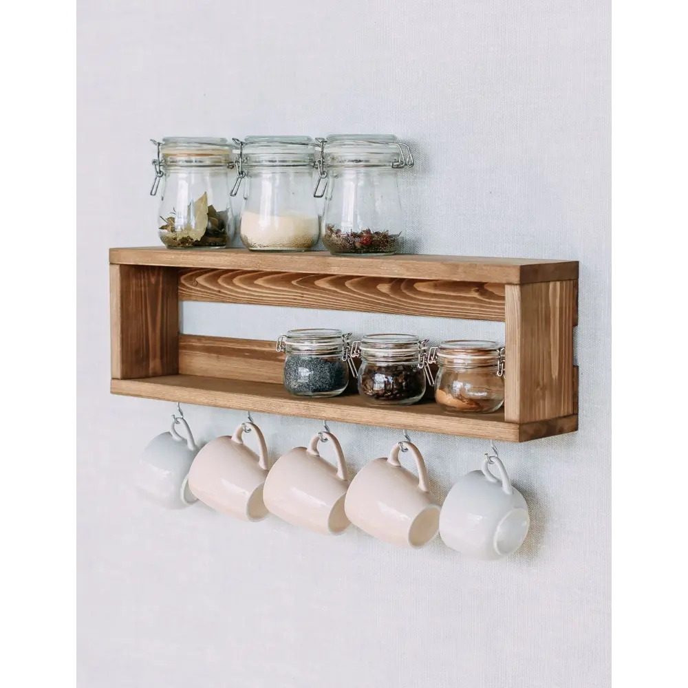 Фото 3 Полка Mandarina.decor 60x11 см дерево цвет орех Фото 3 Полка Mandarina.decor 60x11 см дерево цвет орех