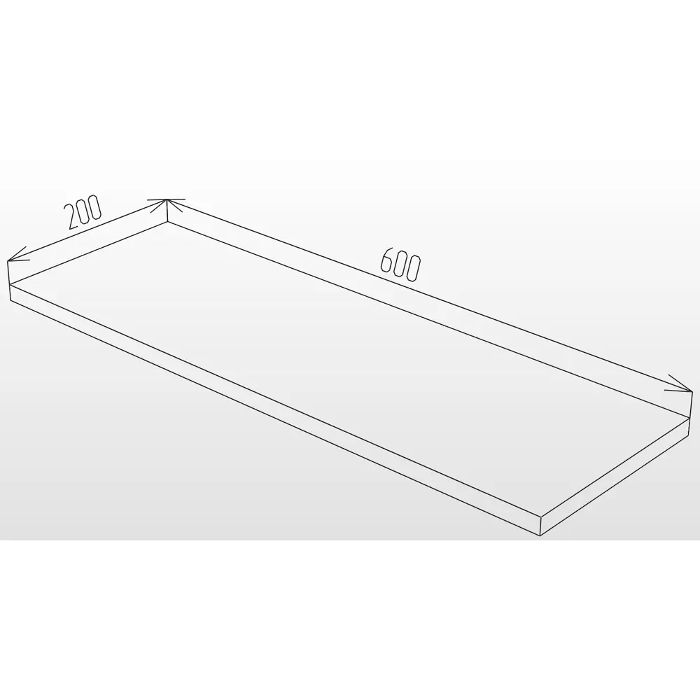 Фото 2 Настенная полка Velardy 60x20 см ЛДСП цвет белый Фото 2 Настенная полка Velardy 60x20 см ЛДСП цвет белый