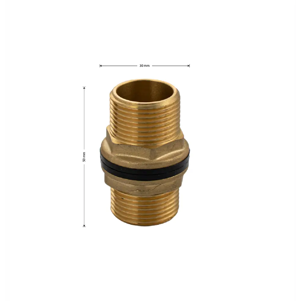 Фото 2 Бочонок MAK 3/4"x3/4" НР латунь Фото 2 Бочонок MAK 3/4"x3/4" НР латунь