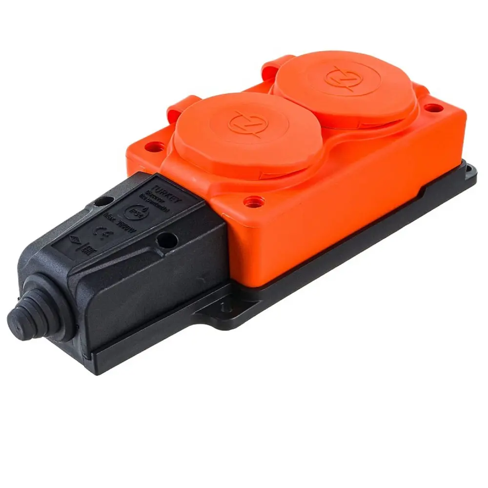 Фото 2 Розетка двойная Ne-ad NVO-KI-K-2-1PEN-16-54-ORANGE с заземлением и крышкой 230 В 16 A цвет оранжевый Фото 2 Розетка двойная Ne-ad NVO-KI-K-2-1PEN-16-54-ORANGE с заземлением и крышкой 230 В 16 A цвет оранжевый