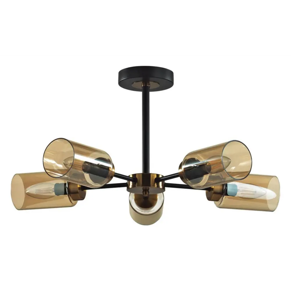 Фото Люстра потолочная Lumion 5640/5c 5640-5c 5 ламп 10 м² цвет черный Фото Люстра потолочная Lumion 5640/5c 5640-5c 5 ламп 10 м² цвет черный