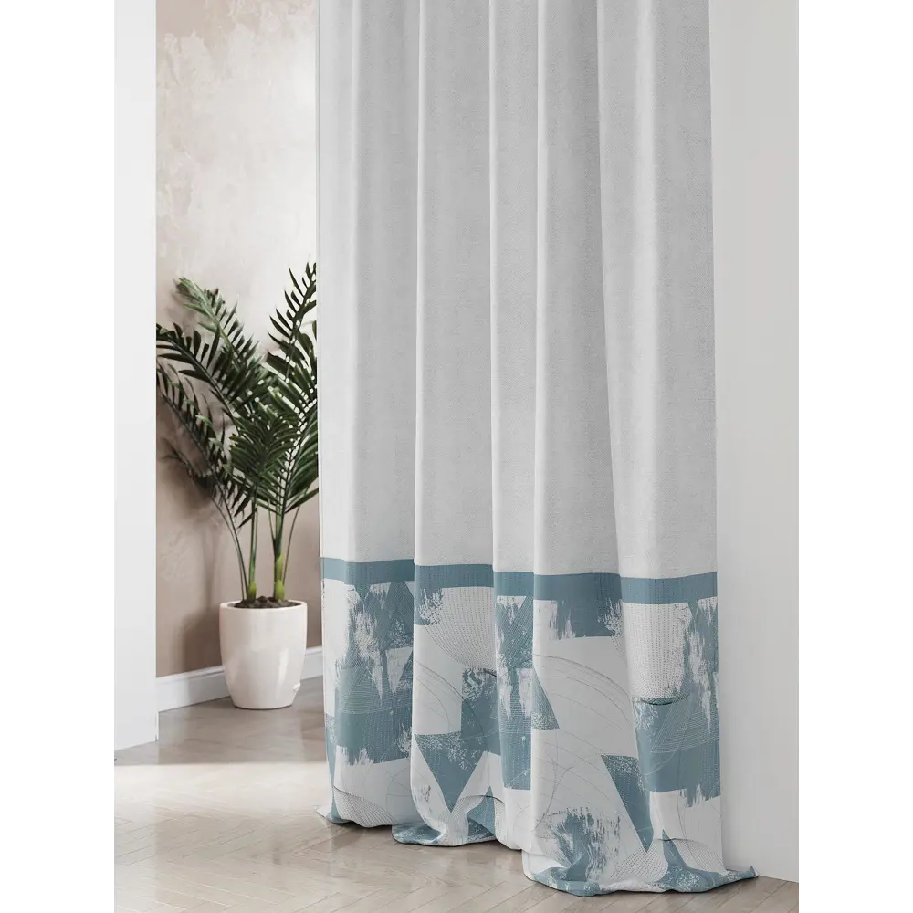 Фото 3 Комплект штор на шторной ленте AT Home Фиренос 150x280 см цвет белый