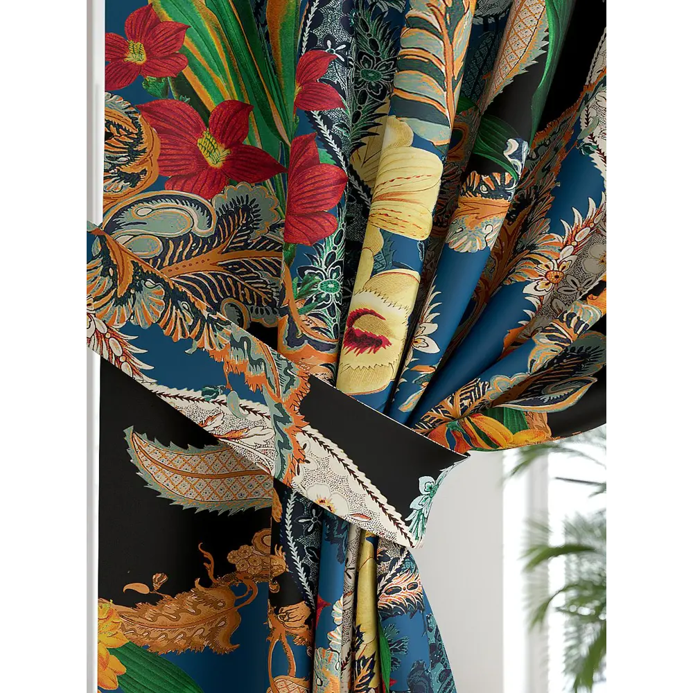 Фото 3 Штора на шторной ленте At Home Элизео 150x250 см цвет разноцветный