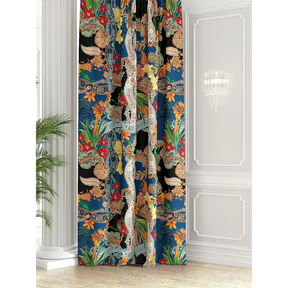 Фото 2 Штора на шторной ленте At Home Элизео 150x250 см цвет разноцветный