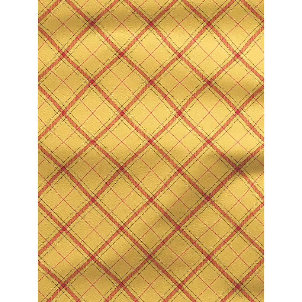Фото 2 Комплект штор на шторной ленте Decoracion Клетка Кембридж 145x275 см цвет красный желтый Фото 2 Комплект штор на шторной ленте Decoracion Клетка Кембридж 145x275 см цвет красный желтый