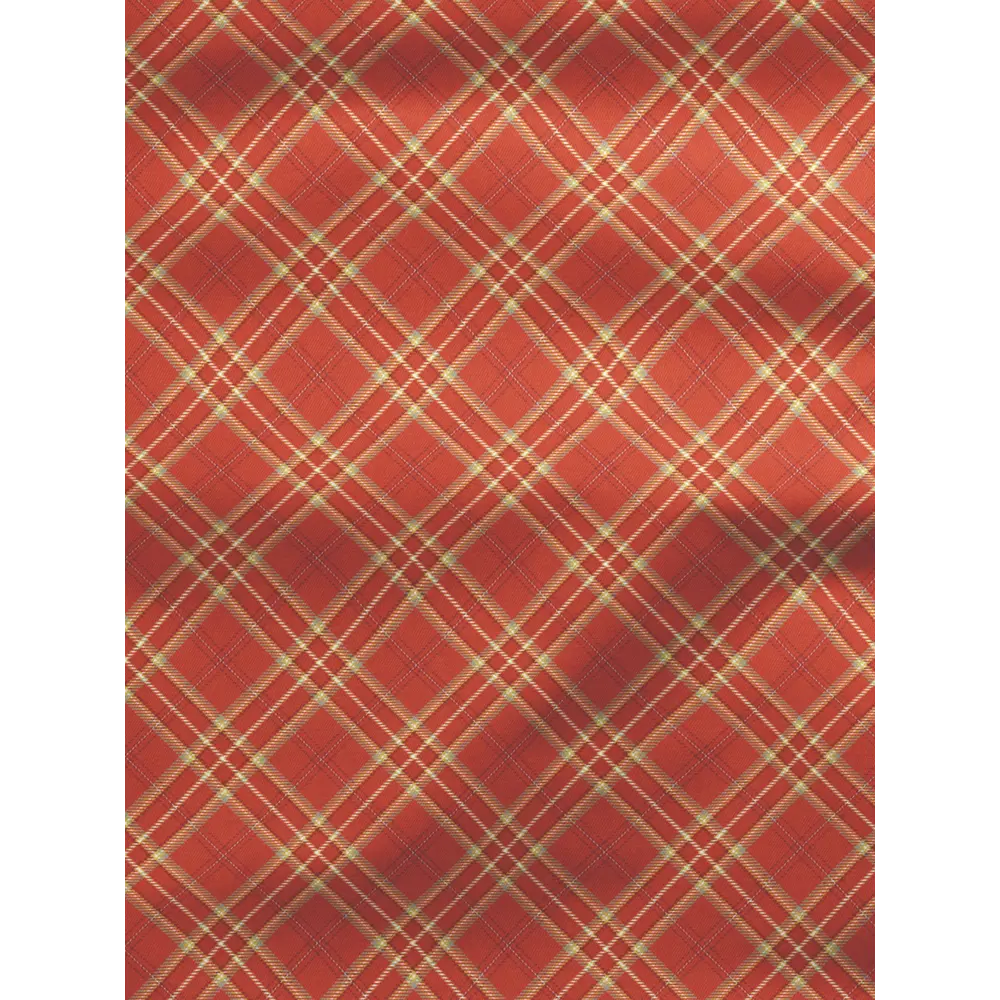 Фото 2 Комплект штор на шторной ленте Decoracion Диагональная шотландская клетка 145x275 см цвет красный Фото 2 Комплект штор на шторной ленте Decoracion Диагональная шотландская клетка 145x275 см цвет красный