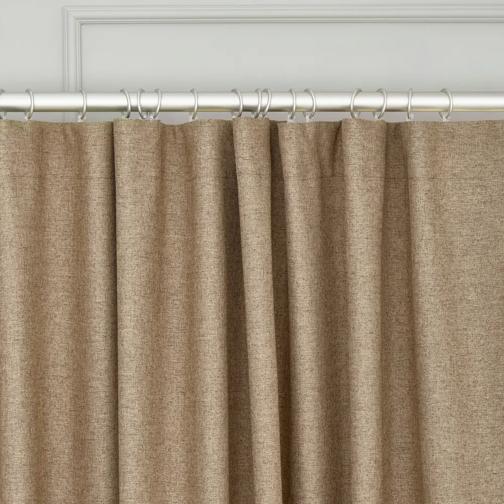 Фото 2 Комплект штор Sanpa Home Collection Мелисса 200x280-2шт+подхваты цвет коричневый Фото 2 Комплект штор Sanpa Home Collection Мелисса 200x280-2шт+подхваты цвет коричневый