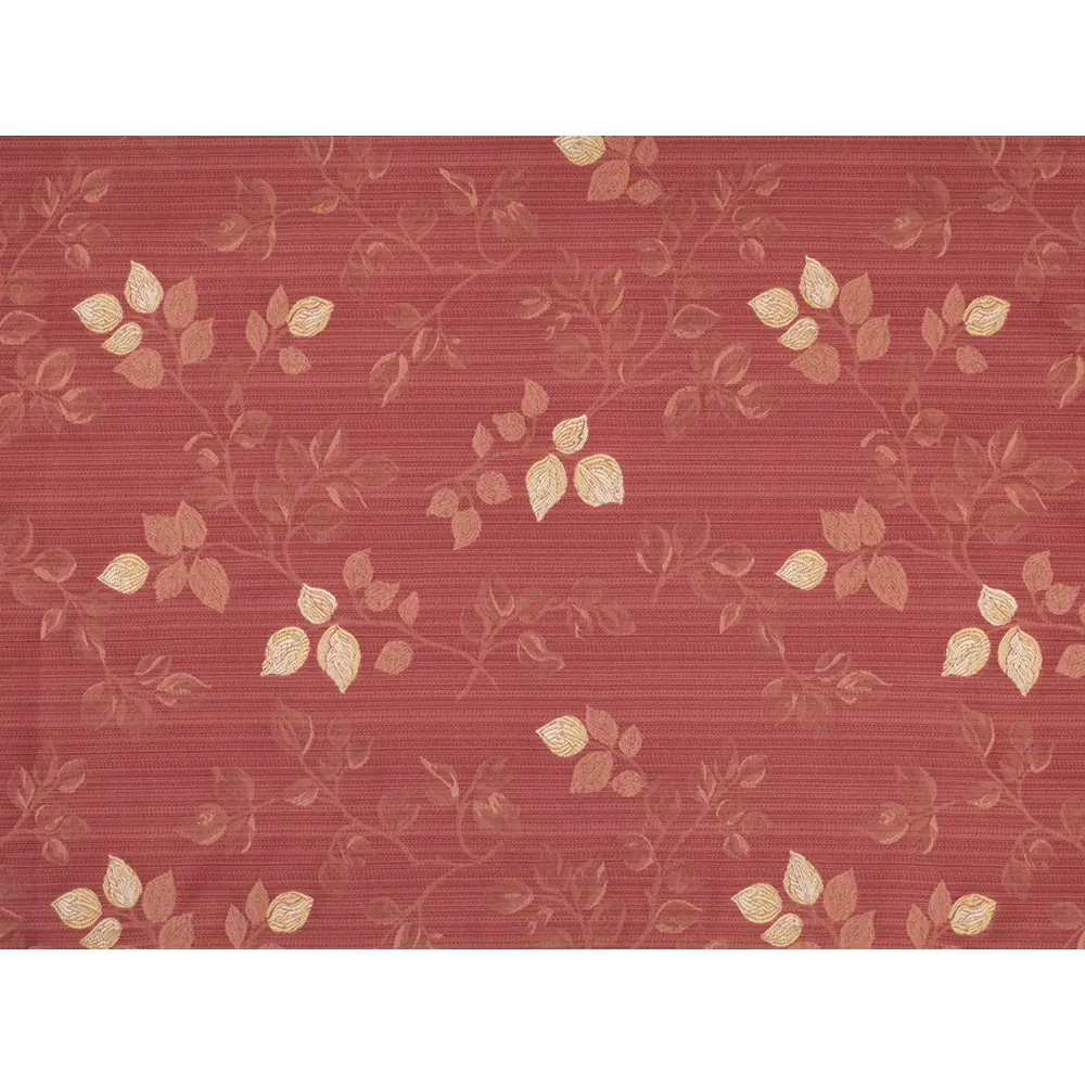 Фото 10 Штора на шторной ленте Веточки - листья 150x270 см цвет бордовый Фото 10 Штора на шторной ленте Веточки - листья 150x270 см цвет бордовый