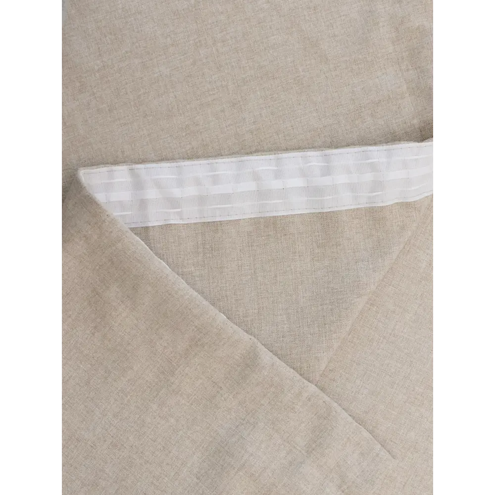 Фото 4 Штора на шторной ленте Amore Mio Лен 200x270 см цвет бежевый