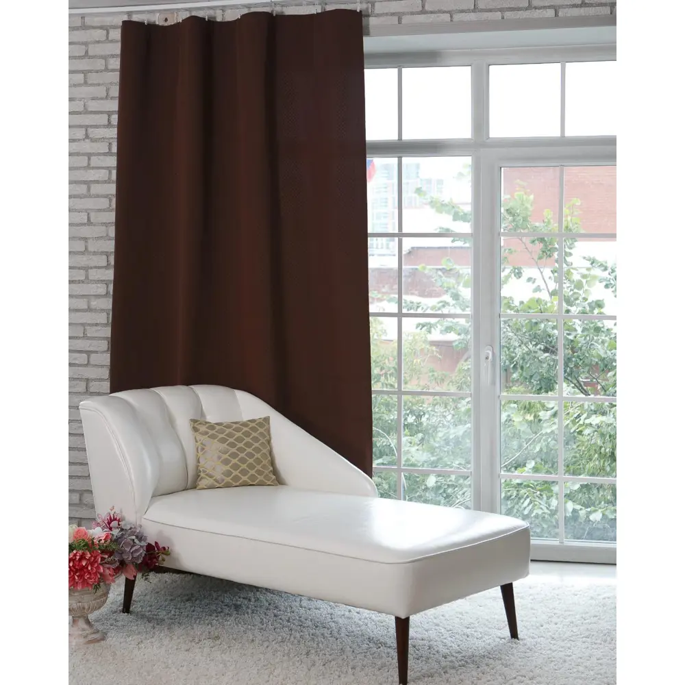 Фото 2 Штора на шторной ленте Этель Английский стиль 170x250 см цвет коричневый