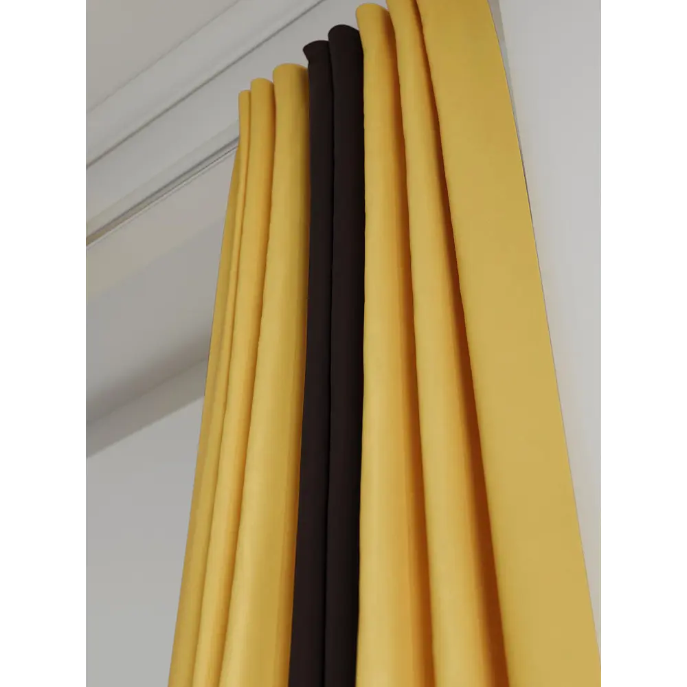 Фото 5 Комплект штор на шторной ленте AT Home Нобиус-87 180x260 см цвет желтый/золото