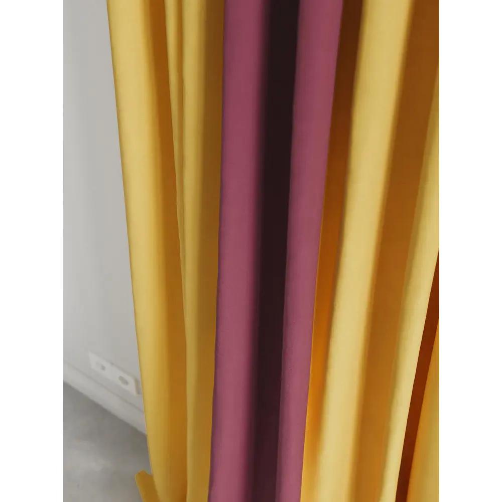 Фото 4 Комплект штор на шторной ленте AT Home Нобиус-84 180x320 см цвет желтый/золото Фото 4 Комплект штор на шторной ленте AT Home Нобиус-84 180x320 см цвет желтый/золото