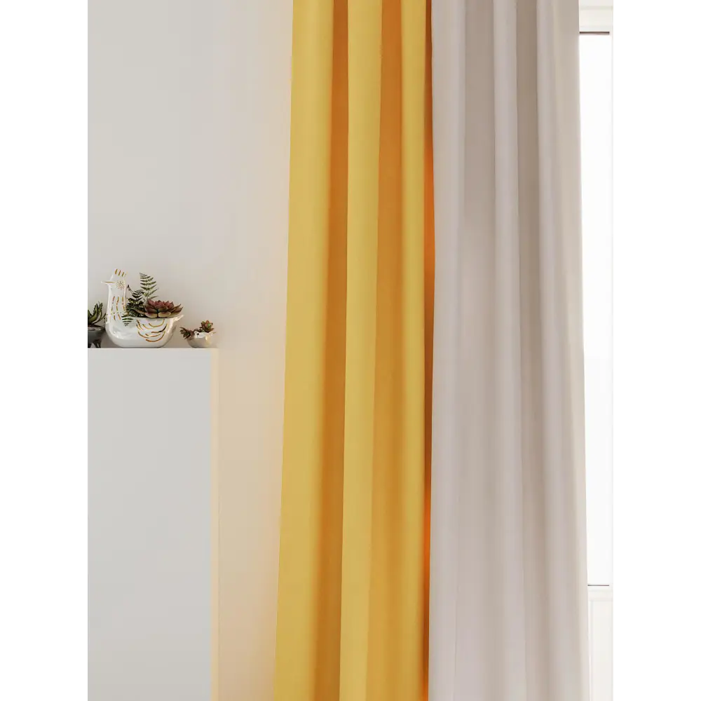 Фото 6 Комплект штор на шторной ленте AT Home Нобиус-12 145x340 см цвет бежевый Фото 6 Комплект штор на шторной ленте AT Home Нобиус-12 145x340 см цвет бежевый