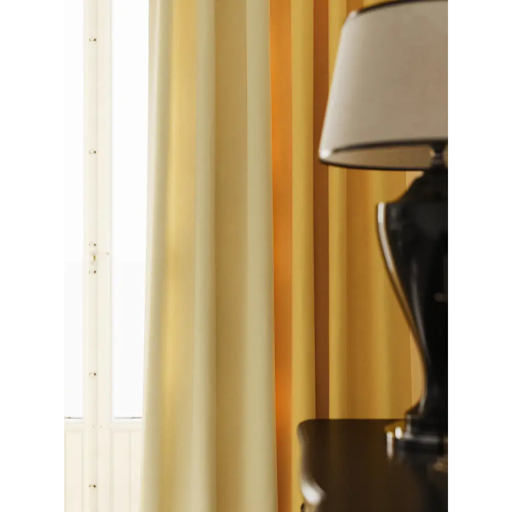 Фото 5 Комплект штор на шторной ленте AT Home Нобиус-39 145x320 см цвет желтый/золото Фото 5 Комплект штор на шторной ленте AT Home Нобиус-39 145x320 см цвет желтый/золото
