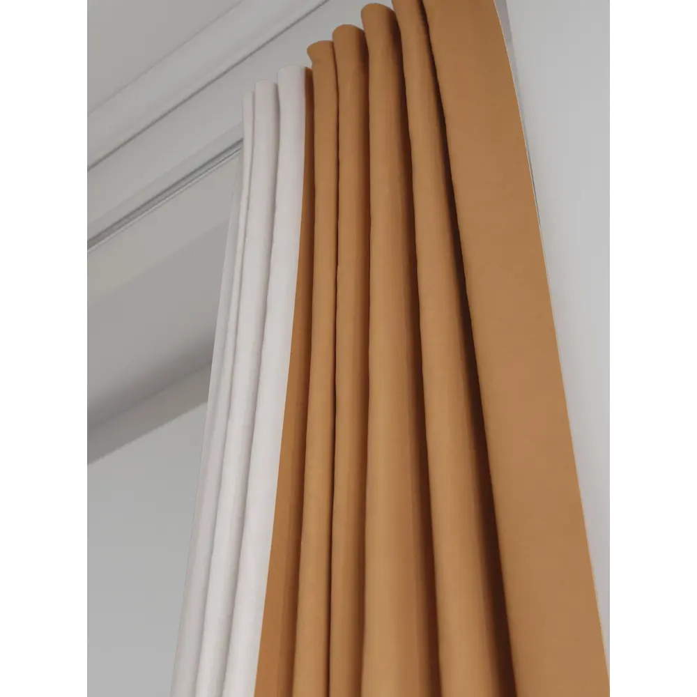 Фото 5 Комплект штор на шторной ленте AT Home Нобиус-90 145x260 см цвет бежевый Фото 5 Комплект штор на шторной ленте AT Home Нобиус-90 145x260 см цвет бежевый