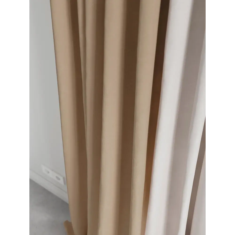 Фото 4 Комплект штор на шторной ленте AT Home Нобиус-89 145x240 см цвет бежевый