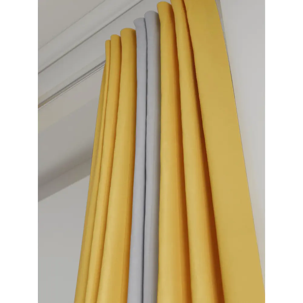 Фото 5 Комплект штор на шторной ленте AT Home Нобиус-83 180x320 см цвет желтый/золото