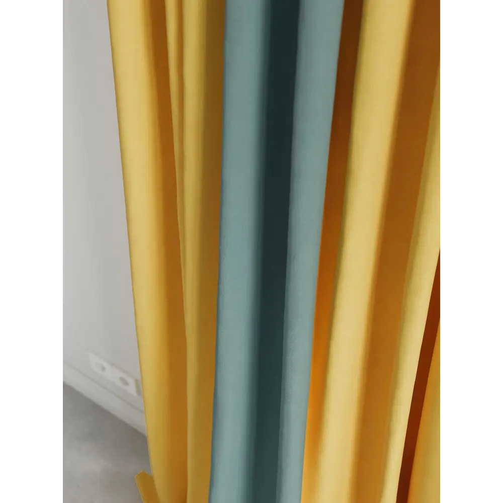 Фото 4 Комплект штор на шторной ленте AT Home Нобиус-81 180x240 см цвет желтый/золото