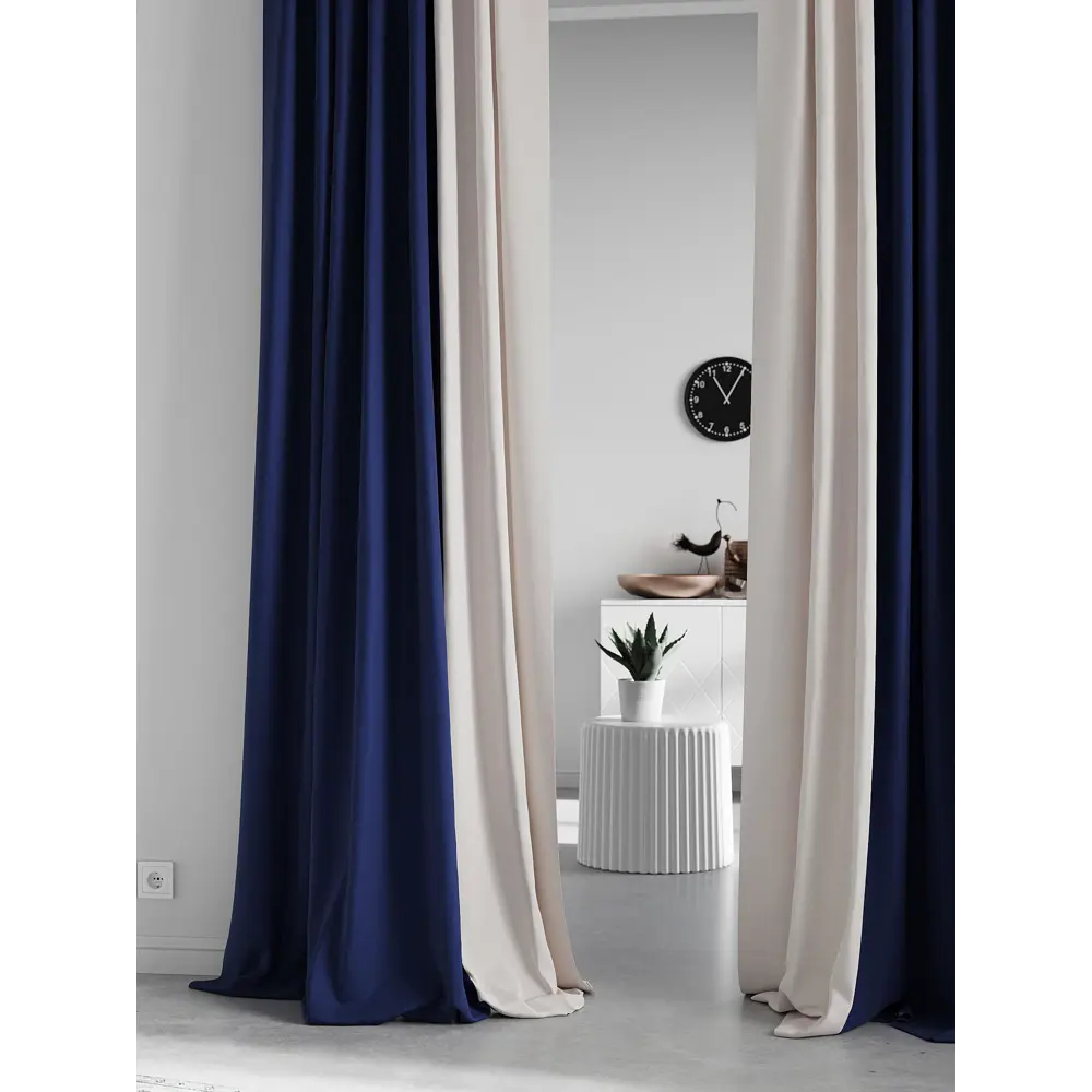 Фото 3 Комплект штор на шторной ленте AT Home Нобиус-95 145x280 см цвет бежевый