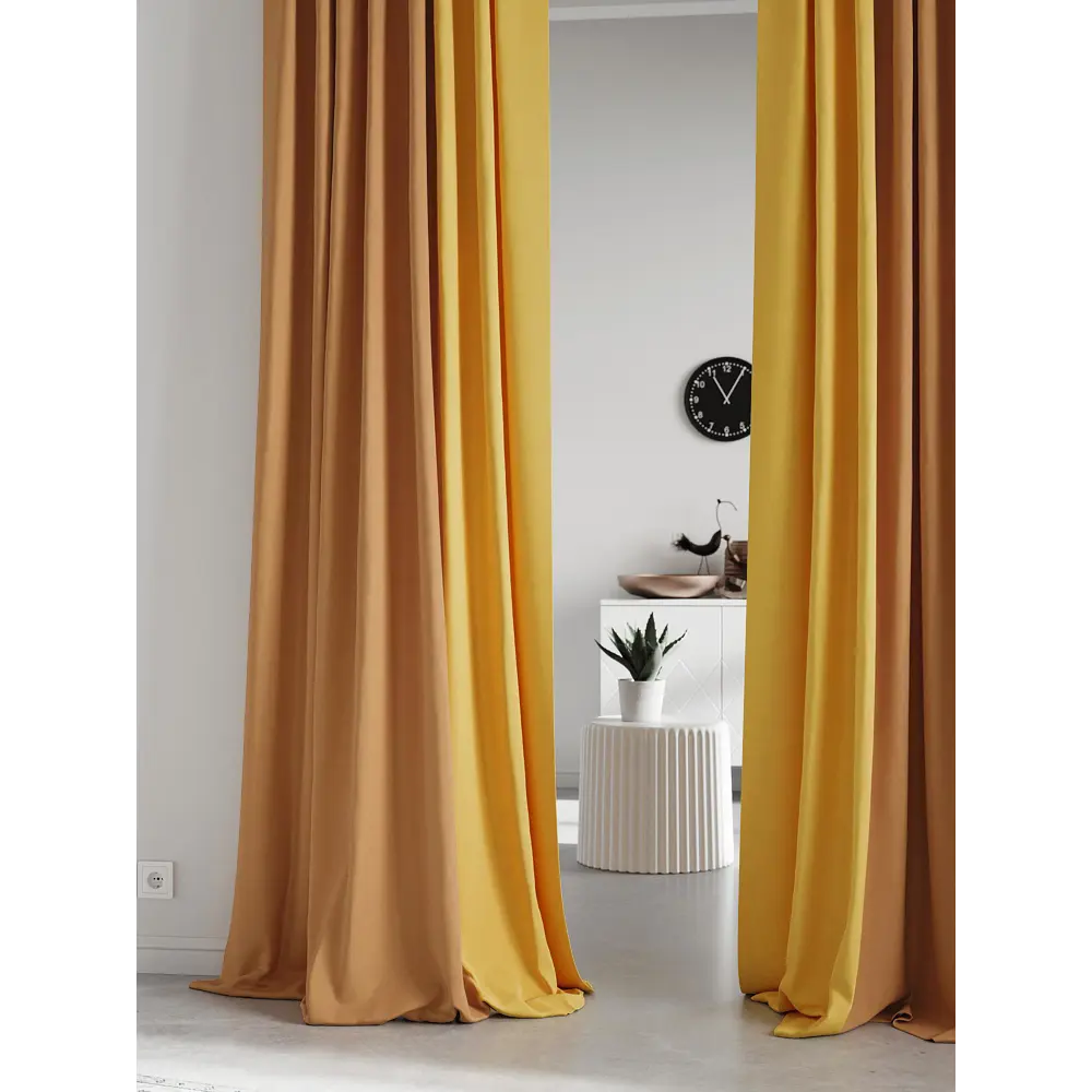 Фото 3 Комплект штор на шторной ленте AT Home Нобиус-108 145x230 см цвет бежевый