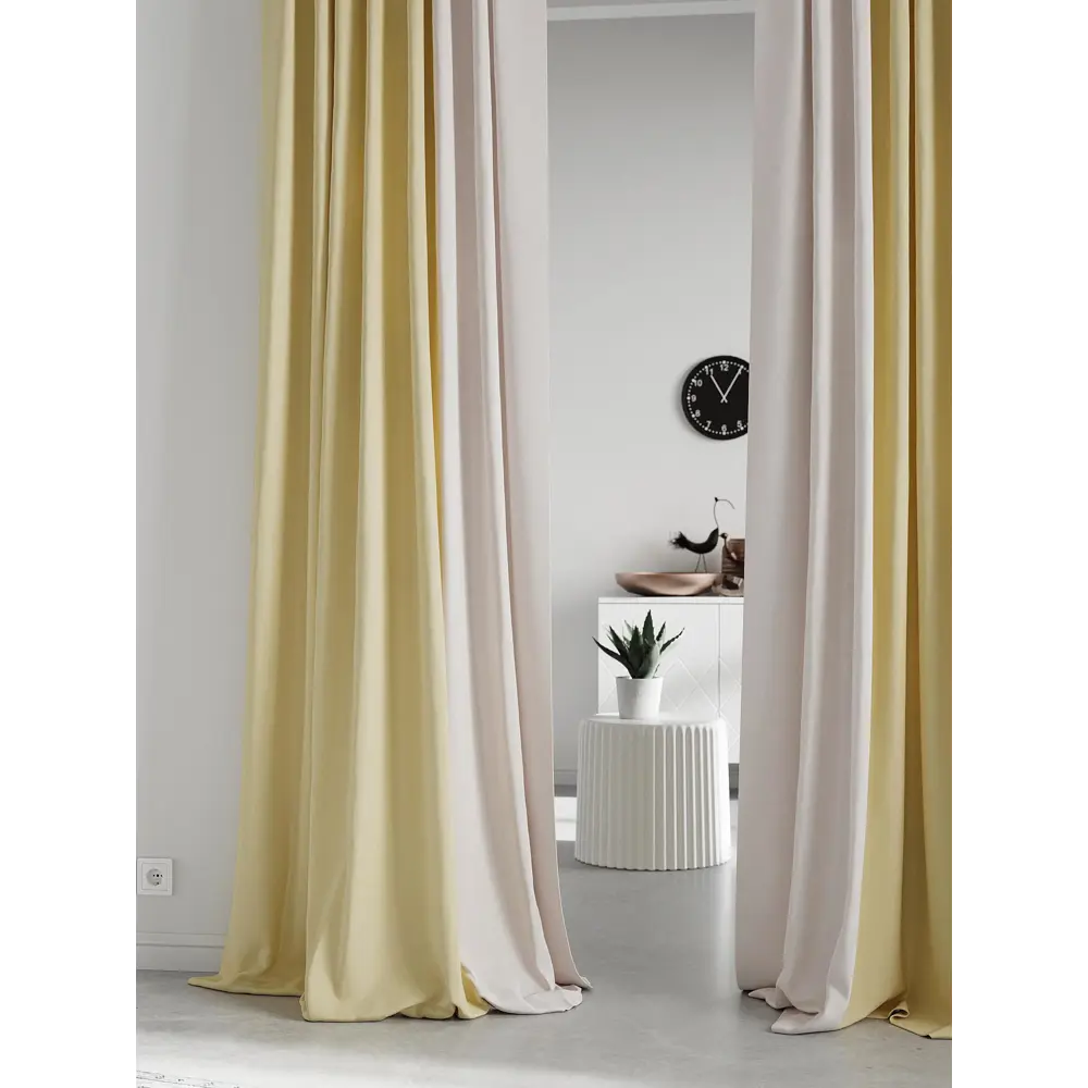 Фото 3 Комплект штор на шторной ленте AT Home Нобиус-102 145x260 см цвет бежевый