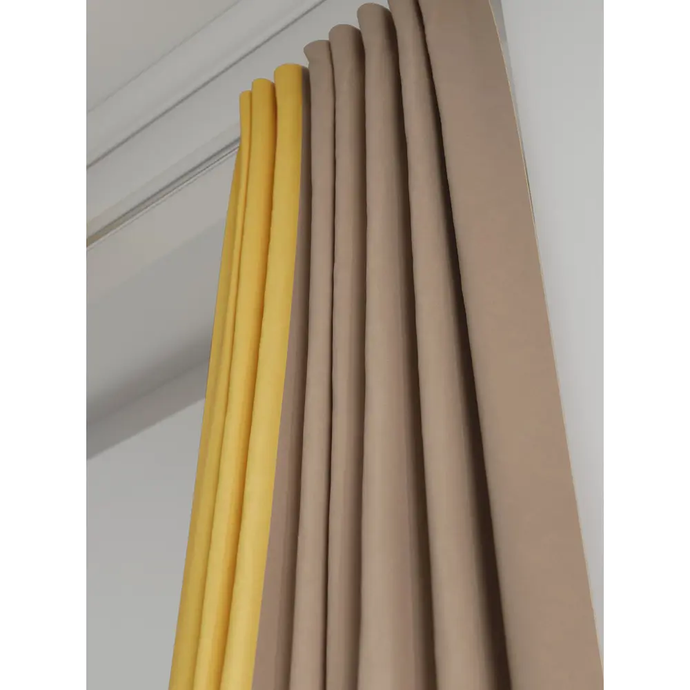 Фото 5 Комплект штор на шторной ленте AT Home Нобиус-107 145x260 см цвет бежевый