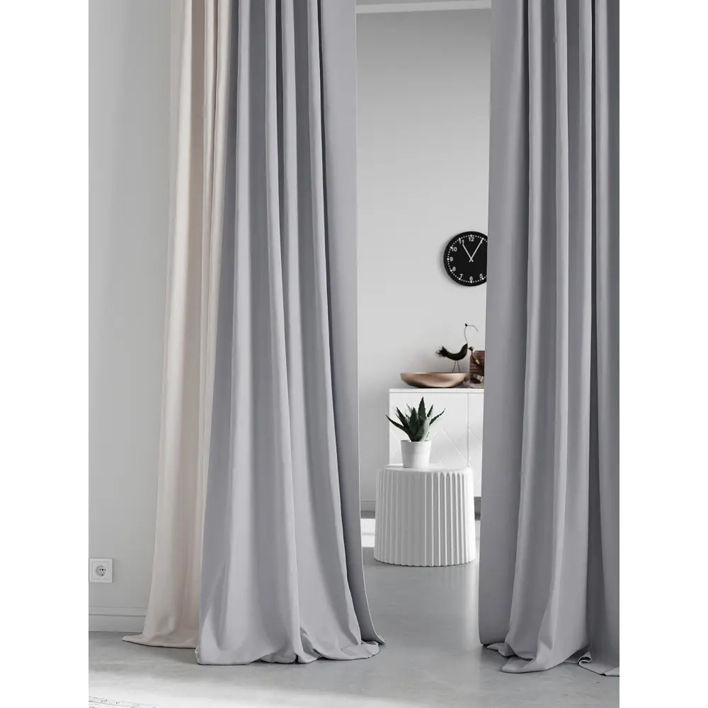 Фото 3 Комплект штор на шторной ленте AT Home Нобиус-126 145x230 см цвет бежевый Фото 3 Комплект штор на шторной ленте AT Home Нобиус-126 145x230 см цвет бежевый