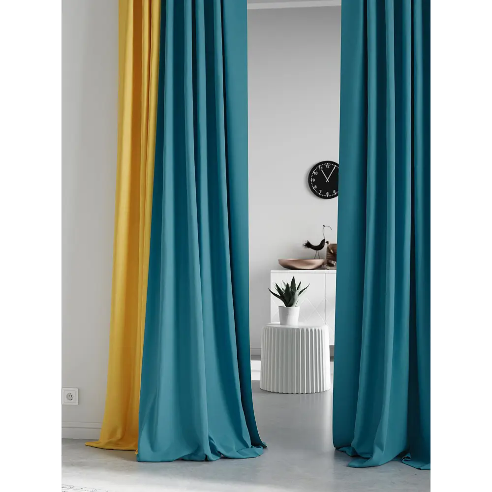 Фото 3 Комплект штор на шторной ленте AT Home Нобиус-140 145x290 см цвет желтый/золото Фото 3 Комплект штор на шторной ленте AT Home Нобиус-140 145x290 см цвет желтый/золото