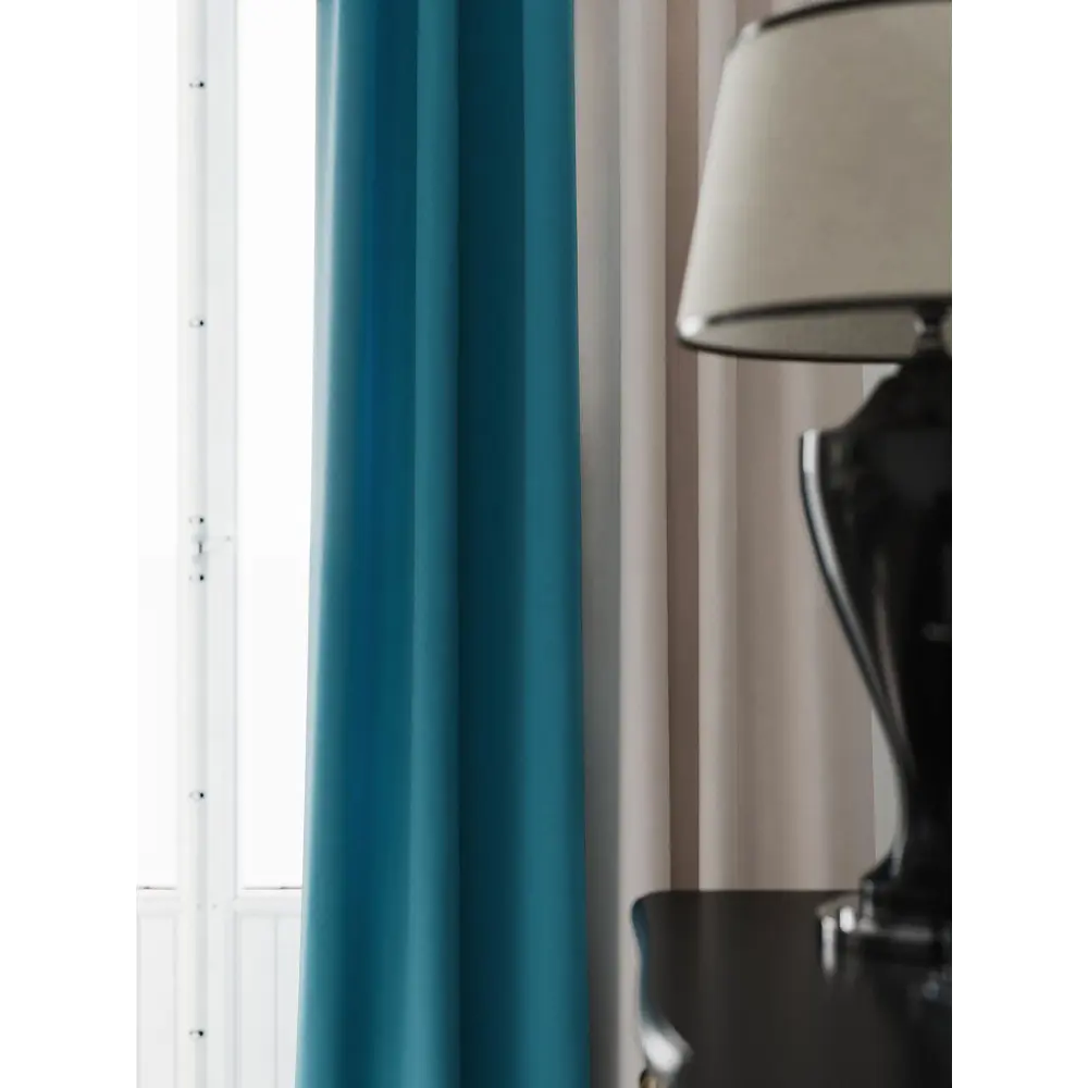 Фото 5 Комплект штор на шторной ленте AT Home Нобиус-17 145x300 см цвет бежевый