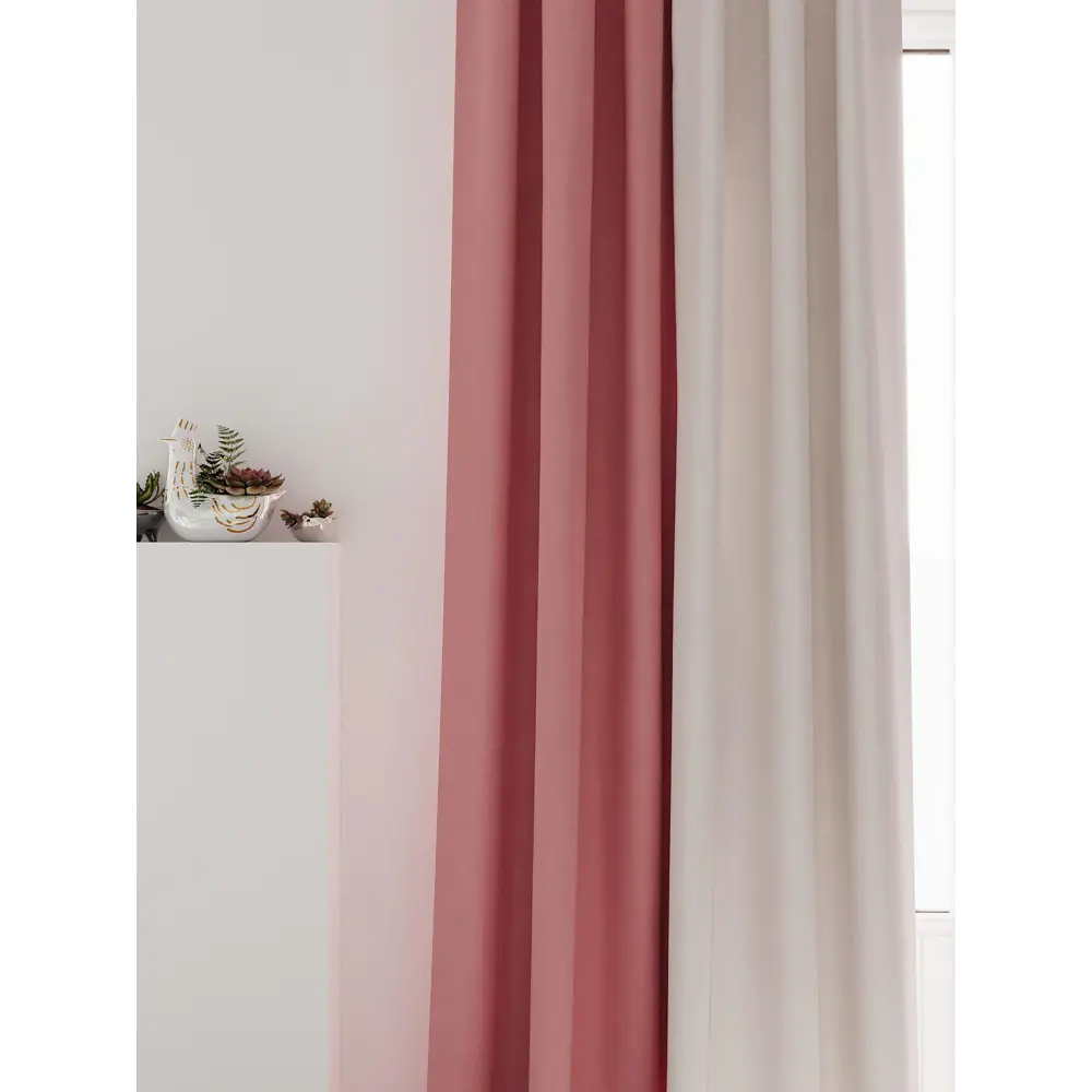 Фото 6 Комплект штор на шторной ленте AT Home Нобиус-21 145x270 см цвет бежевый Фото 6 Комплект штор на шторной ленте AT Home Нобиус-21 145x270 см цвет бежевый