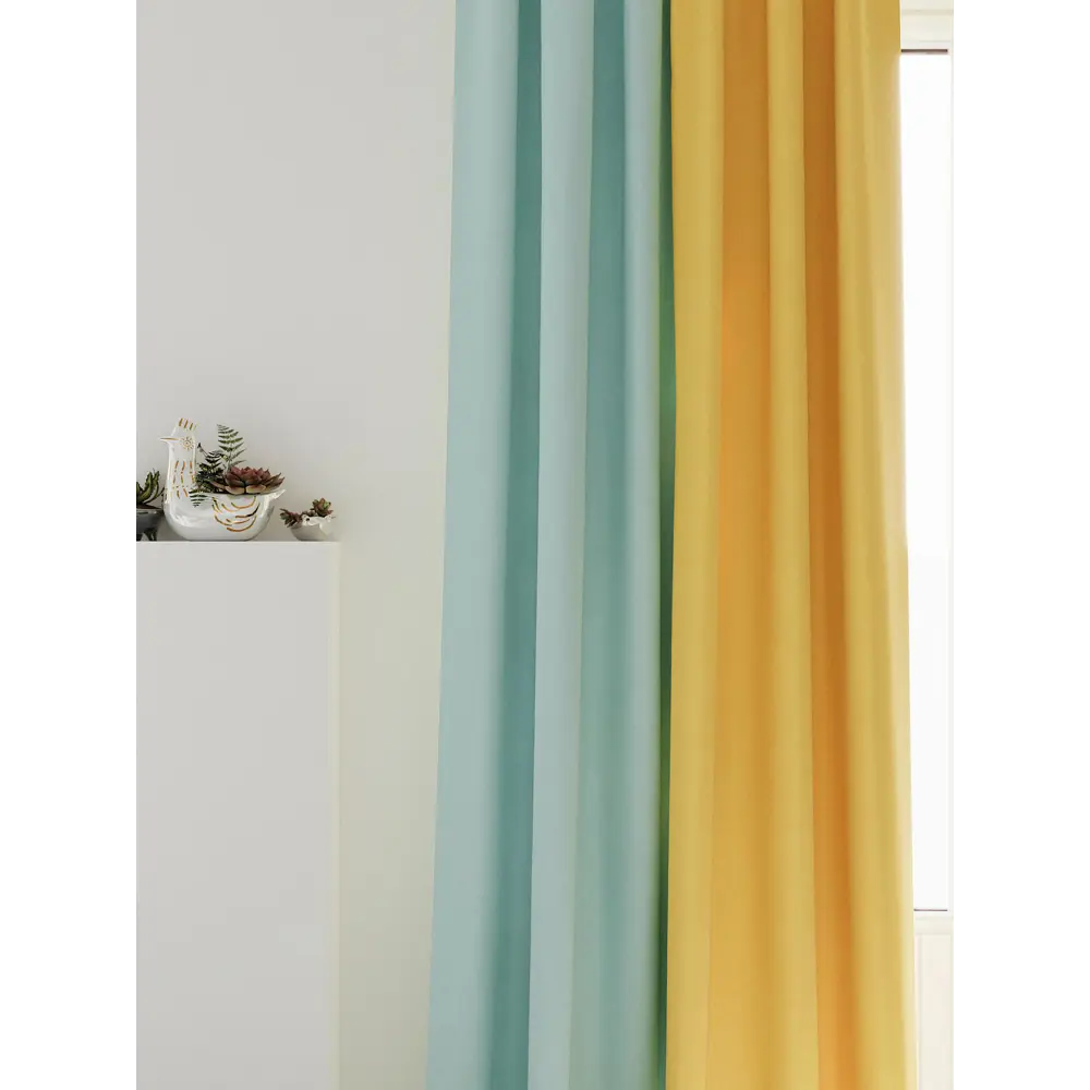 Фото 6 Комплект штор на шторной ленте AT Home Нобиус-36 145x230 см цвет желтый/золото