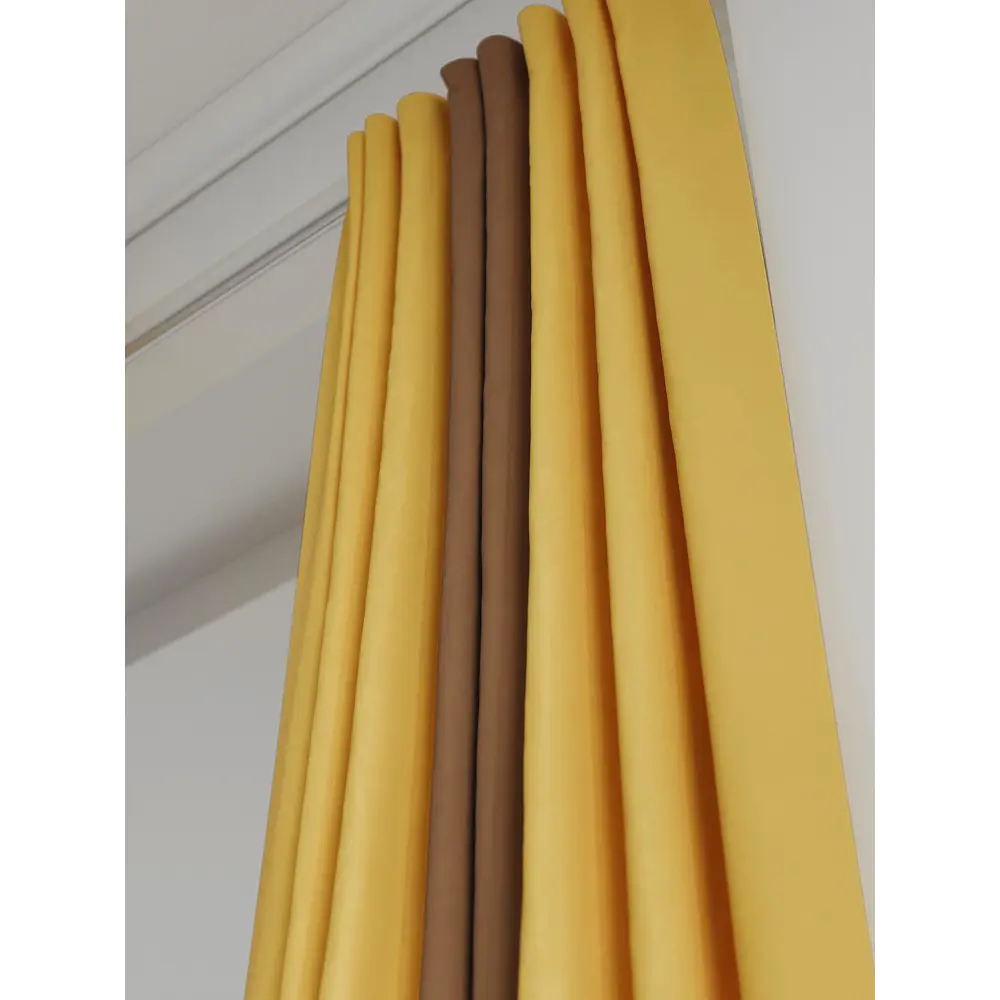 Фото 5 Комплект штор на шторной ленте AT Home Нобиус-74 180x320 см цвет коричневый