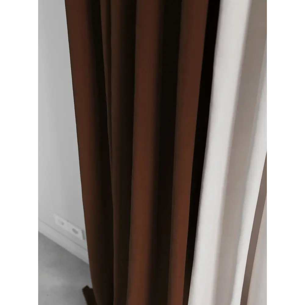 Фото 4 Комплект штор на шторной ленте AT Home Нобиус-92 145x280 см цвет коричневый