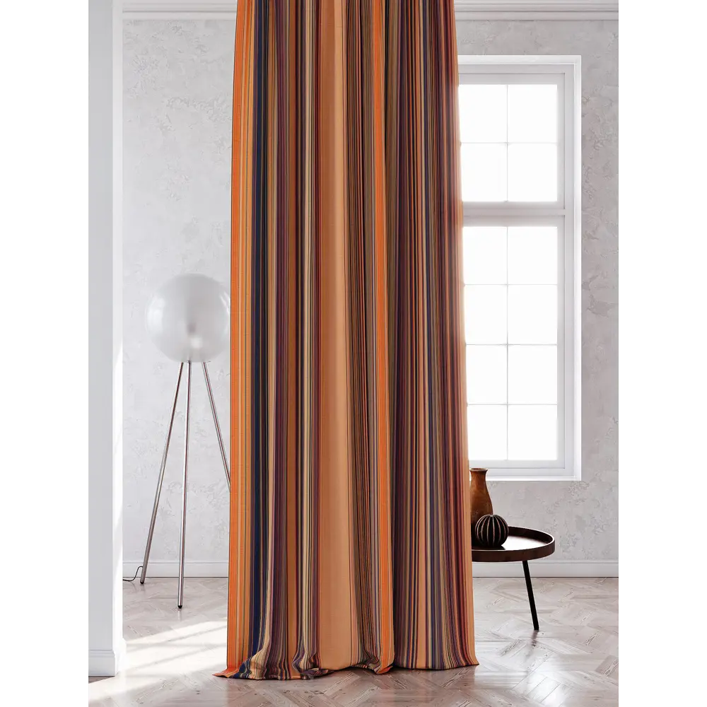 Фото Штора на шторной ленте AT Home Канефиас 150x250 см цвет оранжевый