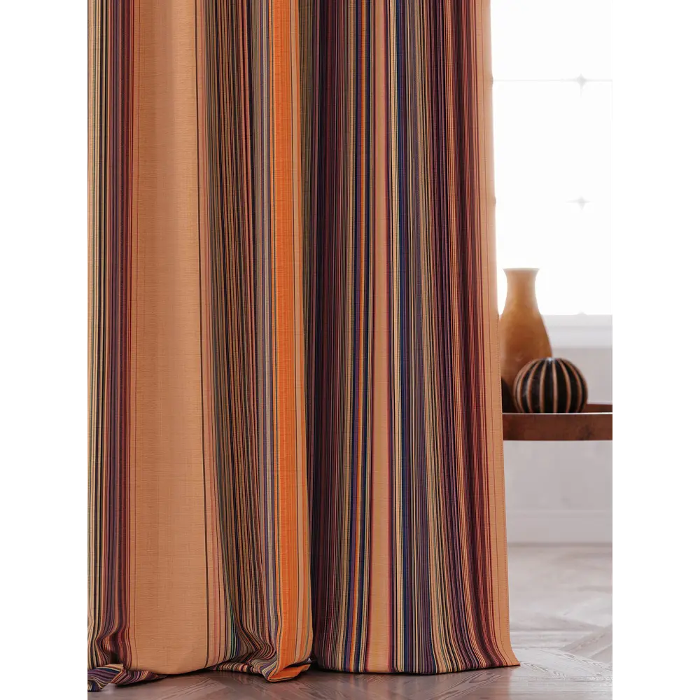 Фото 2 Штора на шторной ленте AT Home Канефиас 150x250 см цвет оранжевый