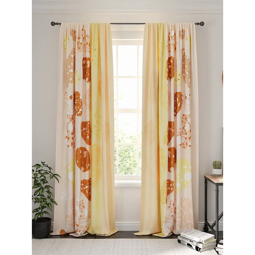 Фото Комплект штор на шторной ленте AT Home Фронквирс 150x270 см цвет бежевый Фото Комплект штор на шторной ленте AT Home Фронквирс 150x270 см цвет бежевый