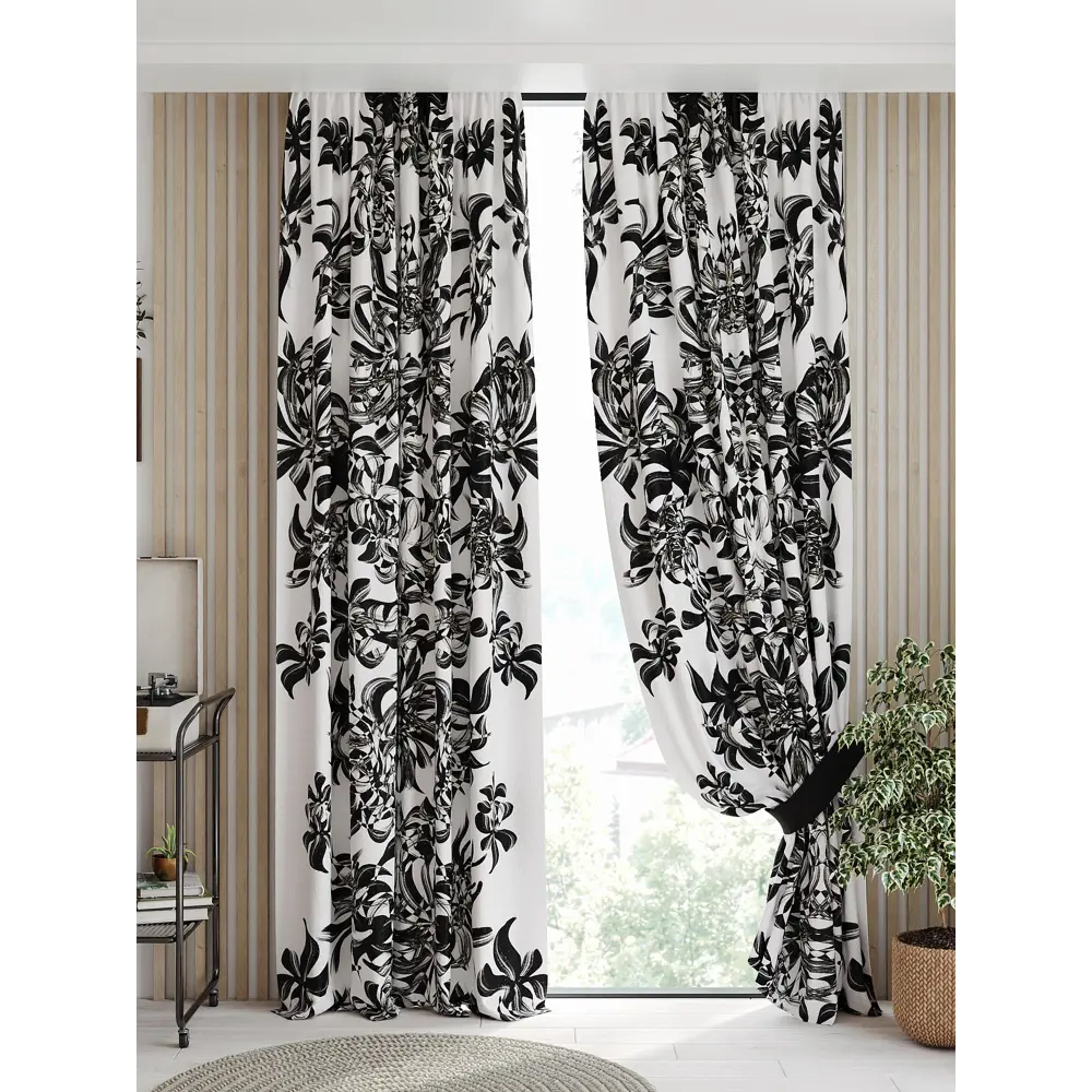 Фото 3 Комплект штор на шторной ленте AT Home Кантвирс 150x250 см цвет белый Фото 3 Комплект штор на шторной ленте AT Home Кантвирс 150x250 см цвет белый