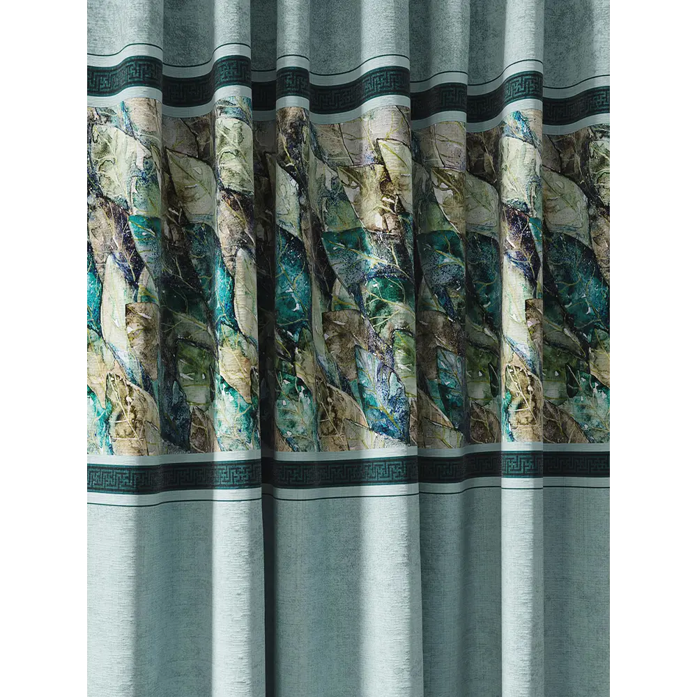 Фото 3 Комплект штор на шторной ленте AT Home Денвиарс 150x250 см цвет бирюзовый Фото 3 Комплект штор на шторной ленте AT Home Денвиарс 150x250 см цвет бирюзовый