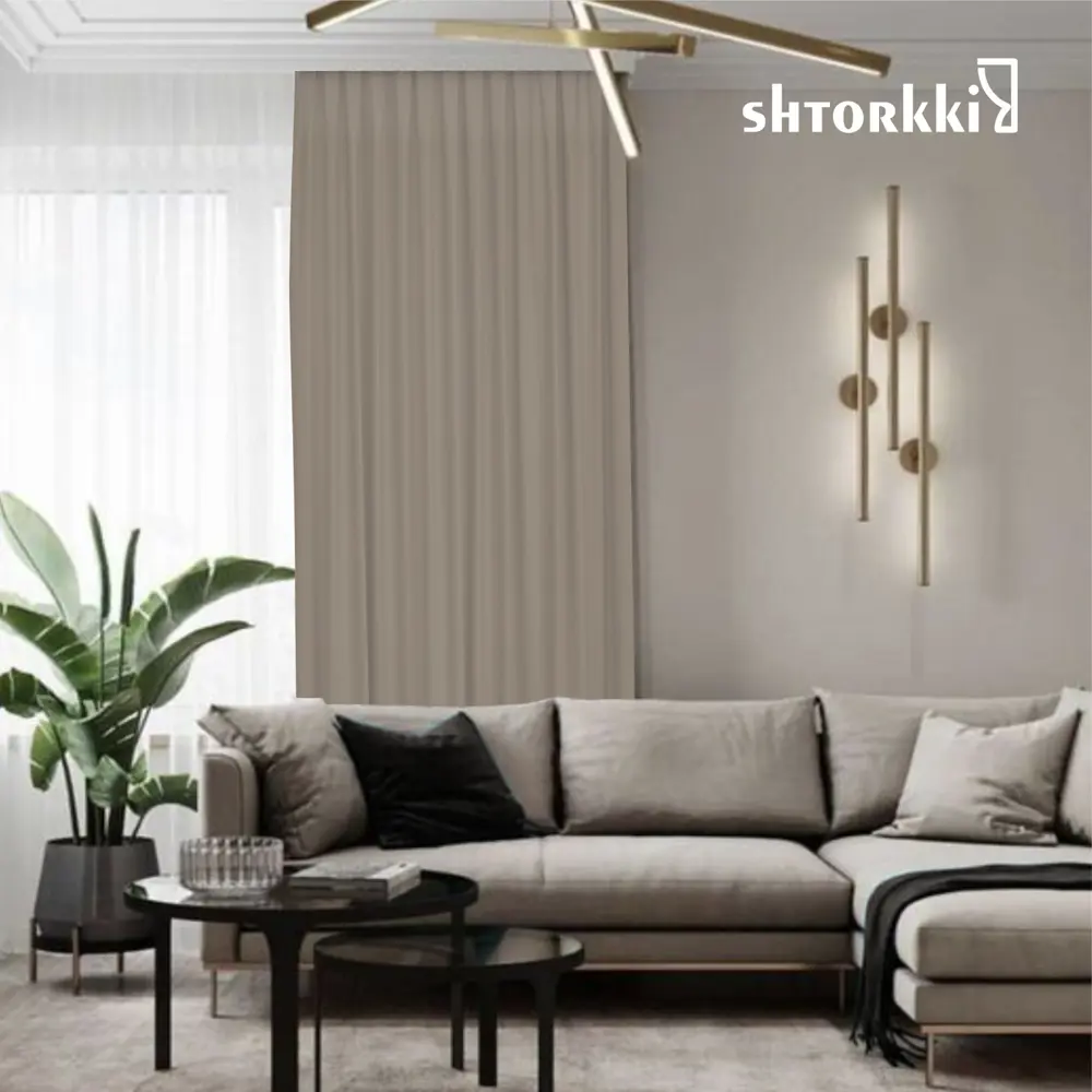 Фото 8 Комплект штор Shtorkki бархат Beige 150x252 см 2 шт Фото 8 Комплект штор Shtorkki бархат Beige 150x252 см 2 шт