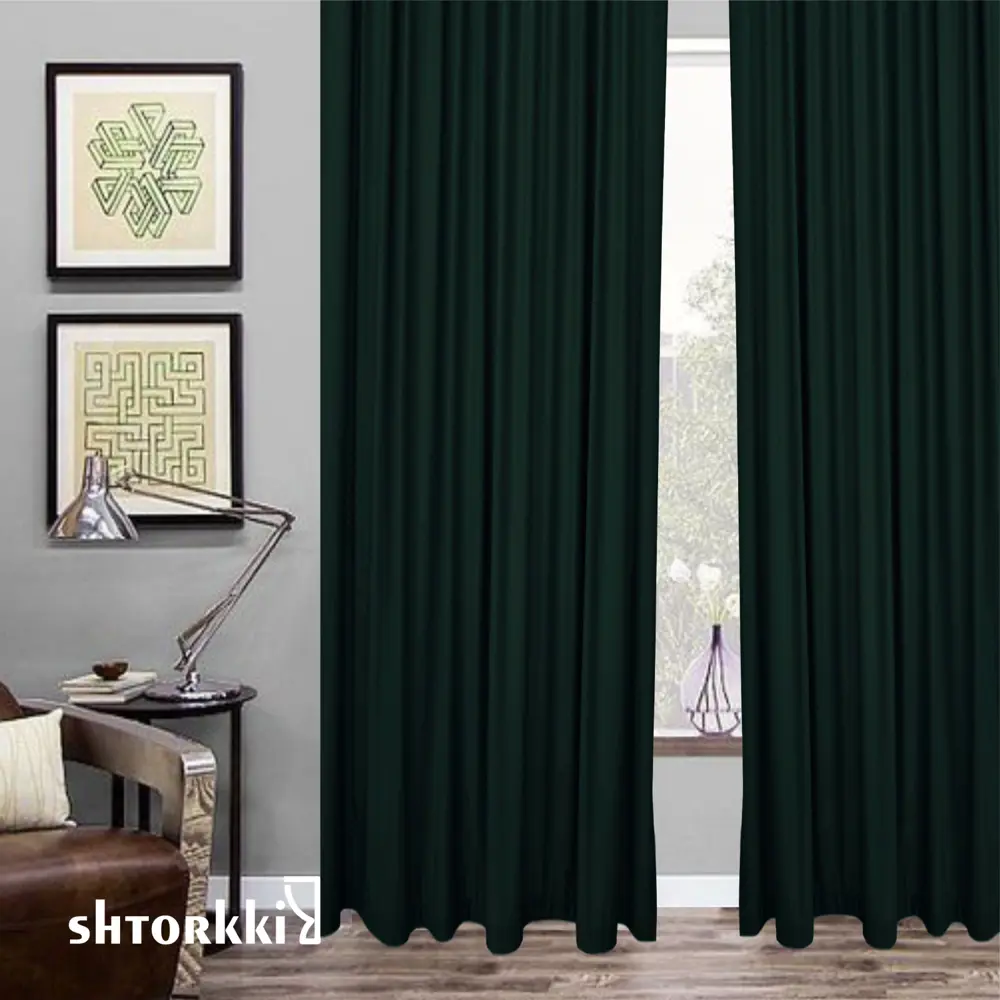 Фото 3 Комплект штор Shtorkki бархат Green 200x315 см 2 шт