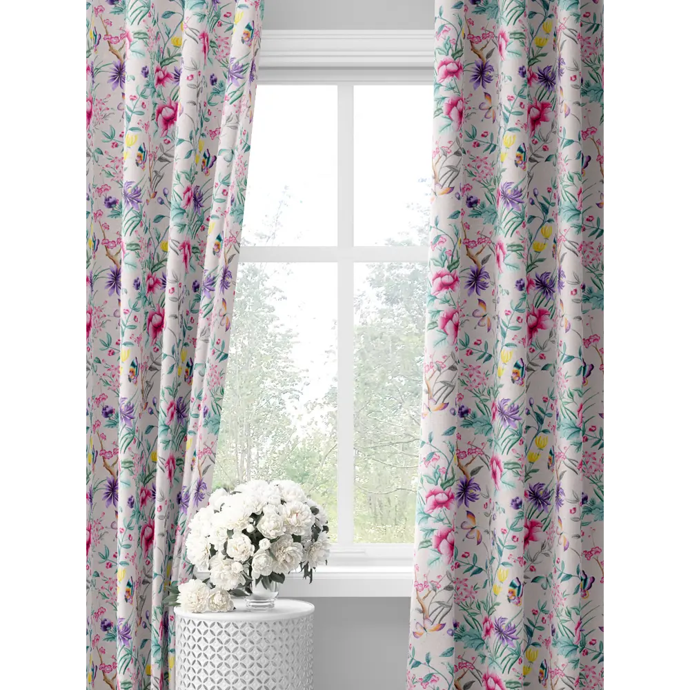 Фото Комплект штор на шторной ленте Decoracion Летнее настроение 145x275 см цвет кремовый Фото Комплект штор на шторной ленте Decoracion Летнее настроение 145x275 см цвет кремовый