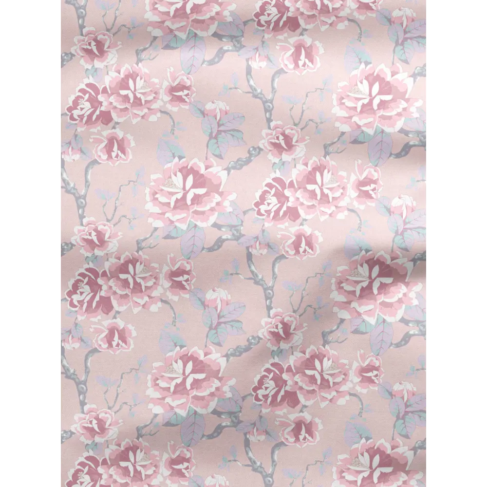 Фото 2 Комплект штор на шторной ленте Decoracion Летняя прохлада 145x275 см цвет розово-пурпурный Фото 2 Комплект штор на шторной ленте Decoracion Летняя прохлада 145x275 см цвет розово-пурпурный