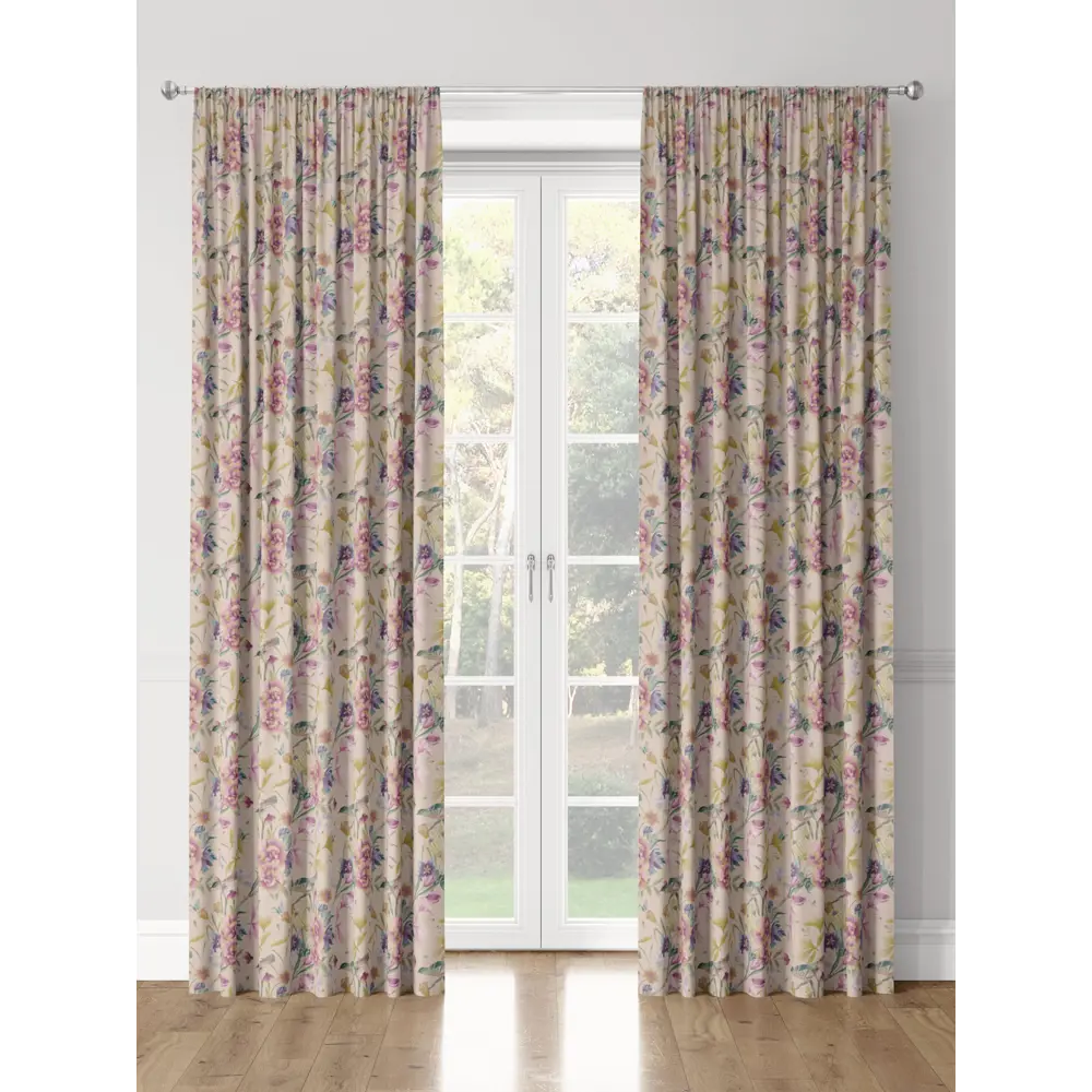 Фото 3 Комплект штор на шторной ленте Decoracion Яркое лето 145x275 см цвет розовый Фото 3 Комплект штор на шторной ленте Decoracion Яркое лето 145x275 см цвет розовый
